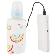 Bolsa térmica portátil para mamadeira, copo térmico multifuncional com USB, utensílios para beber café e chá.