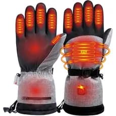 Luvas térmicas unissex, equipadas com uma bateria de 5000mAh, adequadas para uso multifuncional no inverno, motociclismo