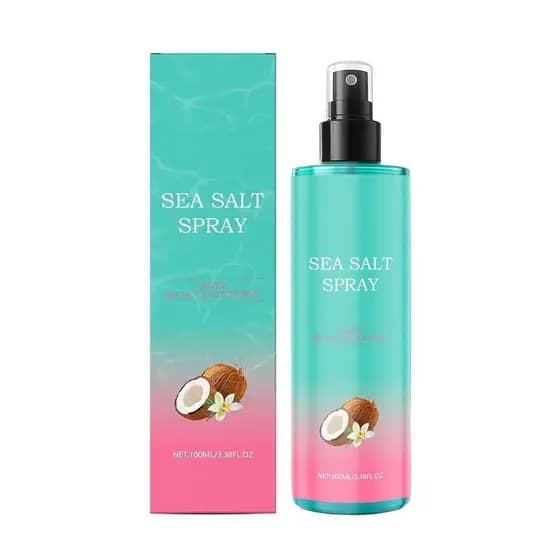 Adequado tanto para homens quanto para mulheres, o spray de sal marinho com aroma de coco pode adicionar volume ao cabel