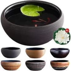 Grande aquário de plástico para peixes dourados, aquário para lírios d'água, aquário para plantas aquáticas