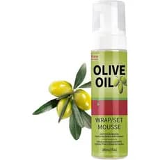 Mousse modeladora com óleo de oliva, mousse para cabelos cacheados, mousse hidratante natural para cabelos, mousse para