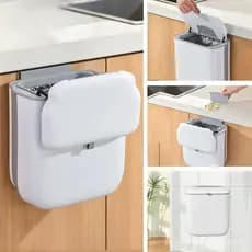 Lixeira Muileuff de 10 litros para RV, lixeira compacta para camping com tampa, lixeira suspensa para cozinha/armário, l