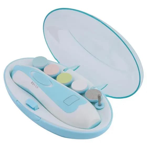 Lixa de unhas elétrica infantil, conjunto de cortador de unhas infantil 16 em 1, cortador de unhas infantil com lu