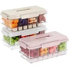 Caddy De Condimentos Refrigerados A Gelo De 3 Pacotes Com 4 Recipientes Removíveis Servidor De Ingredientes Taco Tampa B