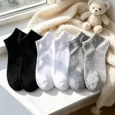 Meias baratas cor sólida barco meias verão negócios meias masculinas descartáveis preto branco médio tubo meias barco at