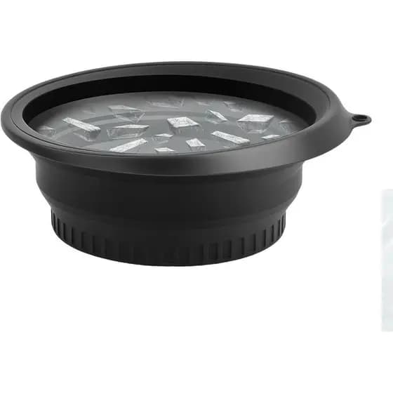Adequado para recipientes de gelo faciais, tigela de silicone dobrável, resfriamento rápido, bandeja de gelo embutida, t
