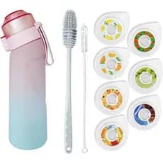 Garrafa de água esportiva universal, equipada com 7 cápsulas de aromaterapia, adequada para cápsulas de aromaterapia par