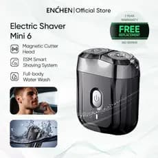 Enchen Mini 6 Barbeador Elétrico, Barbeador Portátil com 2 Cabeças Flutuantes, Co Head