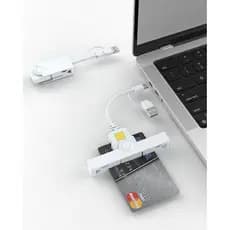 Leitor de Cartão CAC Militar USB C, Leitor de Cartão CAC Militar do Departamento de Defesa, Leitor de Cartão Inteligente