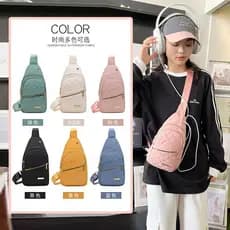 Bolsa de peito, bolsa de cintura Bolsa de peito, bolsa de cintura Mochila de peito de grande capacidade Versão coreana B