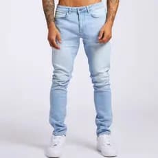 Calças de brim masculinas magro-ajuste mais magro olhar elástico Denim calças masculinas europeu americano Cross-border