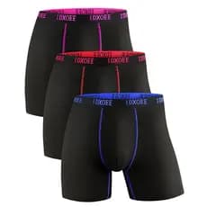Roupa interior masculina roupa interior esportiva anti-desgaste perna magro boxer briefs alongado correndo boxer briefs