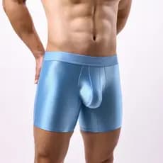 Extra grande roupa interior extra longo boxer Casual esportes imitação pernas desgastadas extra grande JJ bolsa imitação