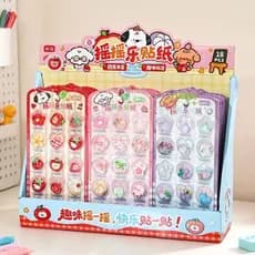 Cápsula agitando feliz adesivo 3D tridimensional em relevo adesivo decorativo caso de telefone adesivo artesanal diy dec