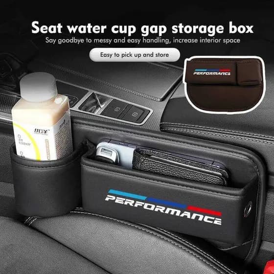 Universal Assento De Carro Gap Filler Copo Água Caixa Armazenamento Chave Do Telefone Para BMW E91 X5 E70 F11 E30 F31 X3