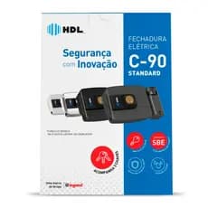 Fechadura Elétrica Hdl C-90 Dupla Inox Abre Para Dentro