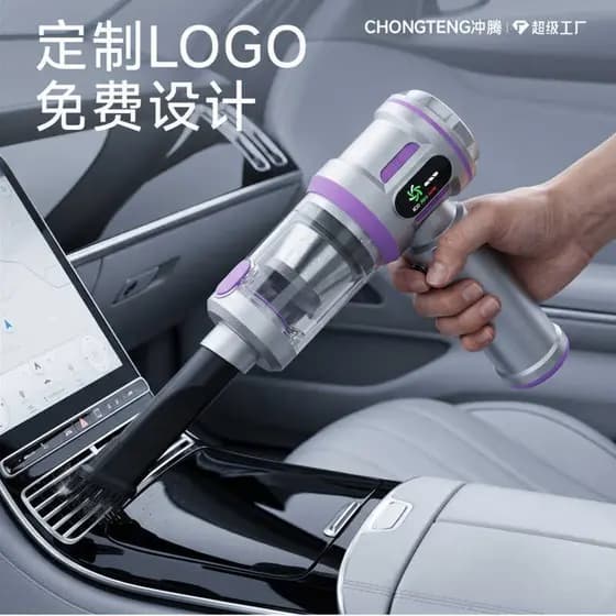 [Personalização do logotipo] Aspirador de pó para carro Super sucção portátil pequeno aspirador de pó portátil com sopro
