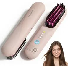 GoBrushPro, Escova Alisadora Sem Fio GEVOODIX - Escova Alisadora de Cabelo para Cabelos Curtos - Mini e Portátil para Vi