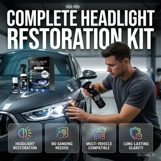 Líquido para reparo de faróis de carro, kit de reparo de faróis de carro modelo 2026, kit multifuncional para restauraçã