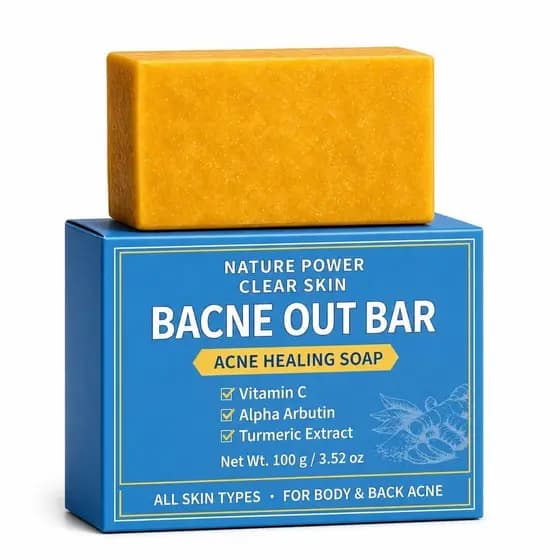 Ecolura Sabonete de Sal para Acne nas Costas e no Corpo QT4C