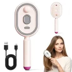 Escova Elétrica a Vapor para Cabelo, Nova Escova de Massagem com Almofada de Ar e Spray Elétrico 2026, Escova de Cabelo