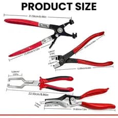 Sakerplus Kit Profissional de Abraçadeiras para Mangueiras, Conjunto de Alicates - Kit Completo de Ferramentas para Linh