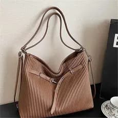 Moda retrô bolsa de grande capacidade feminina 2025 outono Commuter arco bolsa Diagonal de um ombro