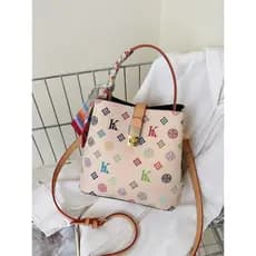 Estilo coreano nicho balde saco feminino 2026 impresso criança-mãe saco Commuter axilas moda um ombro saco do mensageiro