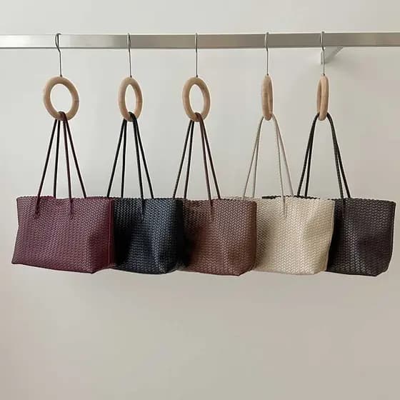 Duoguo bolsa feminina Retro Commuter ins grande capacidade sacola feminina 2026 início do outono estilo coreano All-Matc