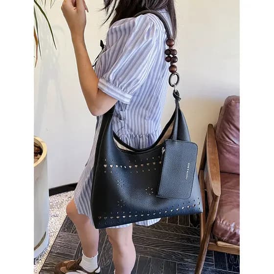Bolsa de viagem para axilas, bolsa de ombro luxuosa com luz de alta qualidade, Design de nicho coreano, grande capacidad