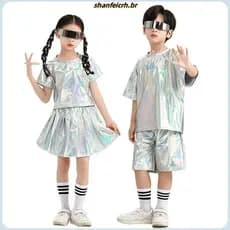 Fantasias infantis, tecnologia futurista, fantasias de dança, fantasias de robô infantis, macacões temáticos 00LK