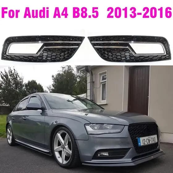 Grades De Luz De Nevoeiro Do Amortecedor Dianteiro Carro Para Audi A4 B8.5 Edição Padrão 2013-2016 Acessórios Malha Bril