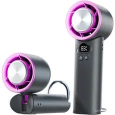 DooGooCoo [Atualização 2026] Ventilador Portátil de Mão com Função de Resfriamento, [Ventilador de Mão Turbo Mais Frio]