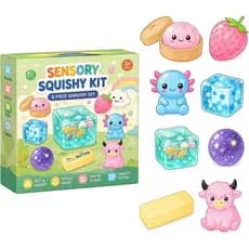 8 Peças de Brinquedos Sensoriais Surpresa, Conjunto de Brinquedos Fidget Macios e de Crescimento Lento, Brinquedos de Me