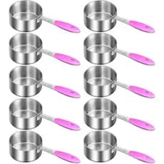10 pequenas ferramentas, 1 copo medidor, 1 colher pequena de cozinha, utensílios de cozinha de silicone, colher rosa ini