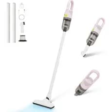 Aspirador de pó portátil 6 em 1 com motor potente de 100W, mini aspirador de pó portátil para uso doméstico em pisos dur