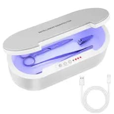 Caixa Esterilizadora De Ferramentas Portátil USB , De Esterilização De Limpeza De Luz Azul Para Salão De Manicure , Pinç