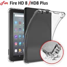 Capa De Silicone Espessada De 4 Cantos Para Fire HD 8 10ª 12ª 8ª 7ª 5ª Geração HD8 Plus 2024 2020 2022 2018 2017 2016