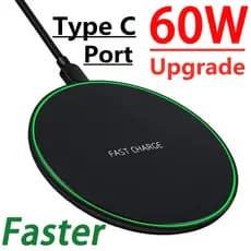 Carregador Sem Fio 60W Almofada De Carregamento Rápido Carga Rápida QC 3.0 Para Telefone 14 13 12 11 XS XR X 8 Samsung S
