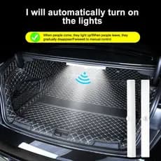 Luz De Indução Automática Para Carro Sensor Capô Do Porta-Malas Chão Barra Recarregável USB Noite Com Modo Magnético Maual/Sensing Led