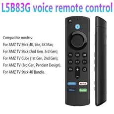 2 Pçs Substituição Bluetooth Controle Remoto De Voz Para Fire TV Stick 4K Max 3a Geração Vara Lite Cubo Controlador De I