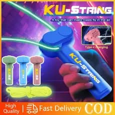 Lançador De Corda Loop Fidget Brinquedo ZipString Portátil Velocidade Ajustável Luminosa Lasso Criança Adulto Divertido