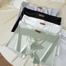 KINGDAFA Roupa Íntima Masculina De Pele De Leite De Seda Gelada Sem Costura Confortável Boxer Masculino , Lelaki , Spend