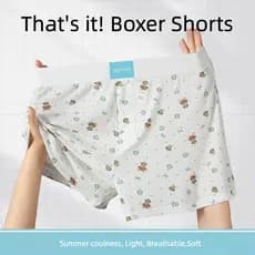 KINGDAFA Cueca Boxer Masculina Minimalista Estilo Fresco , Roupa Íntima Confortável , Casual Lelaki , Spender