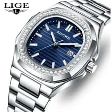 LIGE Fashion Watch Masculino Quartzo Impermeável Esportes Relógio De Pulso De Aço