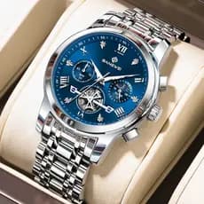 LIGE Watch Men Quartz Luminoso Esportivo Relógio De Pulso De Aço À Prova D'água