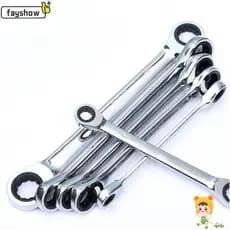 Conjunto De Chave Inglesa FAYSHOW , De Catraca De Anel Portátil Profissional , Ferramentas De Reparo De Carro De Cabeça
