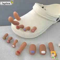 FAYSHOW 7/10 Pcs Encantos De Decoração De Sapato , Conjunto De Amuletos De Dedo Do Pé De Terror , Sapatos De Água De Ver