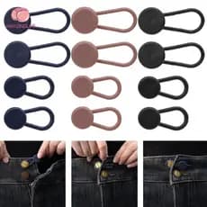 10pcs Botões Extensores De Cintura De Calças Flexíveis Para Mulheres De Ganga Homens Acessórios De Vestuário Snap