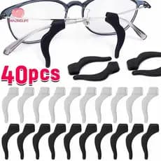 20 Pares Ganchos De Silicone Antiderrapante Para Orelha-Mulher Homem Óculos Antiderrapantes Manga De Transparente Anti-Queda-Acessórios Porta